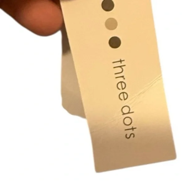 Three Dots Cotton Gauze White Top nwt - Picture 5 of 8